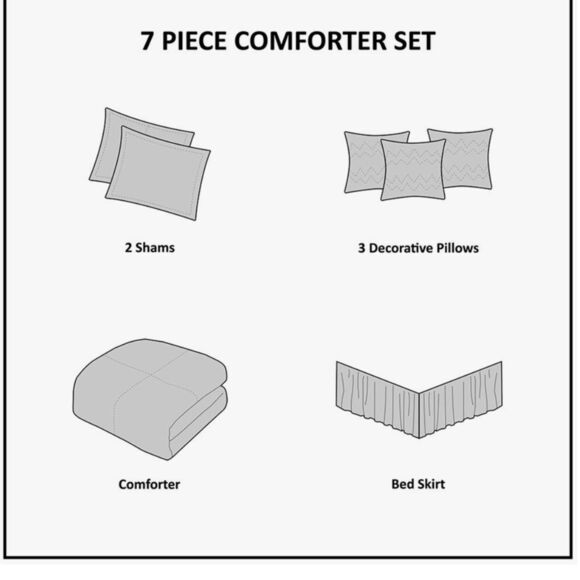 Madison Park Palisades 7 Piece Faux Suede Comforter Set in Purple queen - Picture 11 of 16